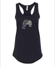 Load image into Gallery viewer, KF Ponytail Skull Razor Back Tank Top Women's